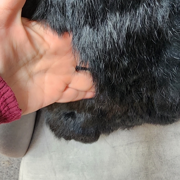 100% Rabbit Fur Vest  Vintage in Black by Jennyfer J - Picture 6 of 12